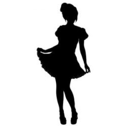 Little Girl Silhouette Clip Art | Flirting Girl Clipart Image ...