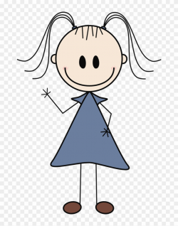 A Is Very Simple Drawing Of Person - Girl Stick Figure Clipart - Png ...