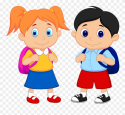 Summer Vacation Dates - Boy And Girl Student Clipart - Png Download ...