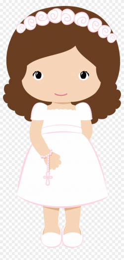 Clipart Communion Girl Png Wave Hair - First Communion Girl Clipart ...