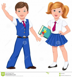 Girl In School Uniform Clipart Vector, Clipart, PSD - peoplepng.com