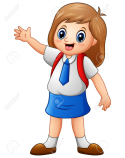 Girl in school uniform clipart 7 » Clipart Station