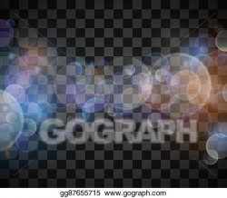 Vector Art - Abstract vector bokeh sunbeams effect isolated ...