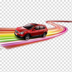 Red SUV, Mid-size car Light Compact car, Glare car ...
