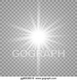 Vector Illustration - White glowing light burst on ...