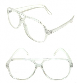 Aviator Round Clear Lens Clear Transparent Eye Glasses Retro Men\'s Women\'s  Hip Hop