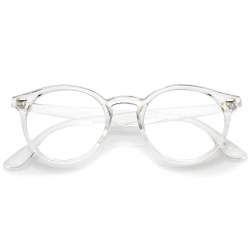 Modern Round Dapper Transparent Clear Lens Glasses C027