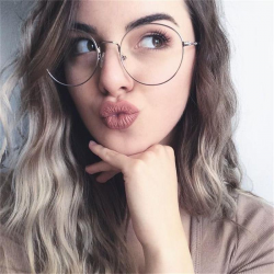 Female Round Glasses Gold Metal Spectacles Transparent Optical Glasses  Frame Fashion Eyeglasses Frames Clear Circle Glasses