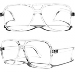 Details about RETRO AVIATOR TRANSPARENT FRAME CLEAR LENS GLASSES HIPSTER  VINTAGE STYLE RETRO