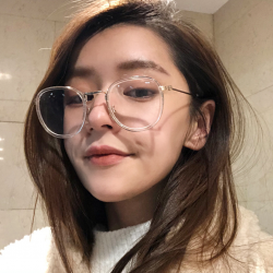 Korean literary transparent round frame glasses frame female ...