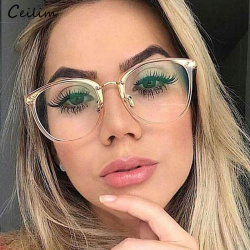 Vintage Spectacle Frames Women Oversized Clear Lens Fake Glasses Myopia  Eyeglasses Transparent Optical Glasses Frame Oculos