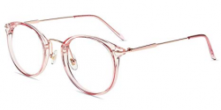 Firmoo Blue Light Blocking Glasses Women, Anti Eyestrain/Headaches, Stylish  Pink Round Glasses for Computer Screen