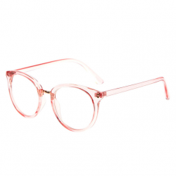 Round Clear Lens Frames - Pink