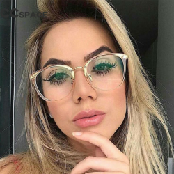 CCSPACE Ladies Square Glasses Frames Women Transparent Pink Clear Optical  EyeGlasses Prescription Eyewear Computer Glasses 45370 Wood Eyeglass Frames  ...