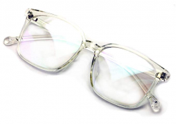 Lightweight Crystal Fashion TR90 Non-prescription Square Glasses Frame  Clear Lens Eyeglasses Rx\'able