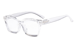 Ladies Reading Glasses - Oversized Square Design Readers for Women  Transparent R9106
