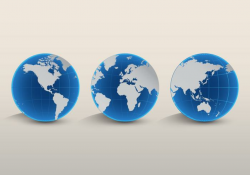 3D International Globe Map Set - Download Free Vectors ...