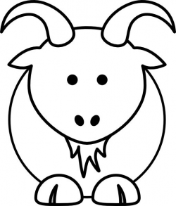 Goat clip art animal coloring pages could be applied to many - Clipartix