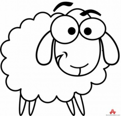 Sheep black and white goat clipart black and white outline ...