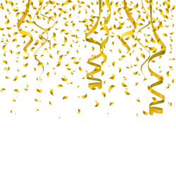 Confetti Clipart Ribbon Gold Min