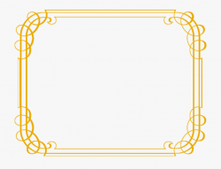 Fancy Gold Border Png - Simple Golden Border #982436 - Free ...