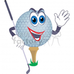 cartoon golf ball clipart. Royalty-free clipart # 369972