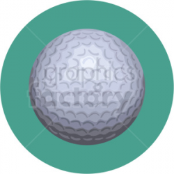 golf ball vector clipart on green background . Royalty-free clipart # 409511