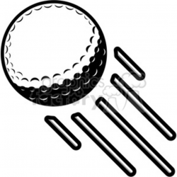 vector golf ball flying through air clipart. Royalty-free clipart # 398806