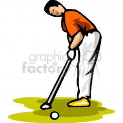 man golfing clipart. Royalty-free clipart # 169110
