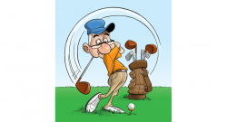Old Man Golfer Clipart - Clip Art Library