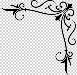 Corner Flourish s, black frame illustration PNG clipart ...