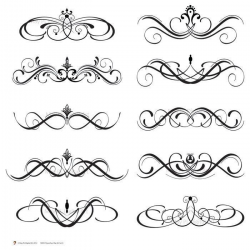 flourish swirls - Google Search | Line art | Clip art ...