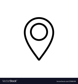 Thin line google map pin point location icon