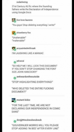 The Founding Fathers using Google Docs to write the ...