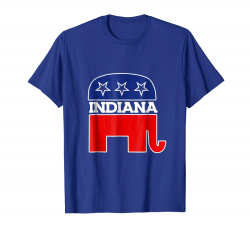 Amazon.com: Indiana Republican Shirt GOP elephant logo ...