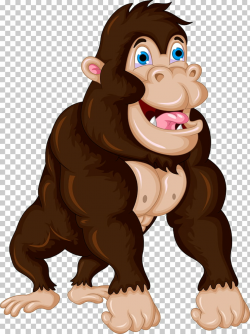 Gorilla Cartoon Chimpanzee , Gorilla, Gorilla PNG clipart ...