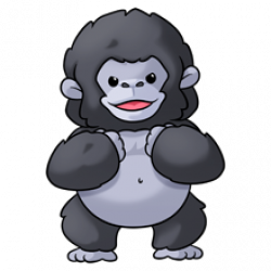 BABY GORILLA | singes | Cute animal clipart, Cute cartoon ...