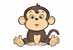Gorilla Clipart Cute - Baby Cartoon Monkey, Transparent Png ...