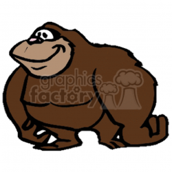 brown gorilla clipart. Royalty-free clipart # 133196