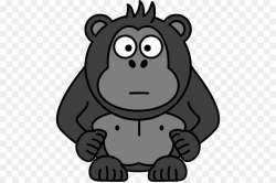 Gorilla Cartoon clipart - Nose, Bear, transparent clip art