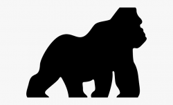 Gorilla Clipart Silhouette - Gorilla Silhouette Vector Free ...