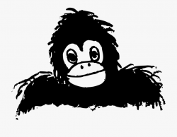 Monkey Clipart Silhouette - Gorilla , Transparent Cartoon ...
