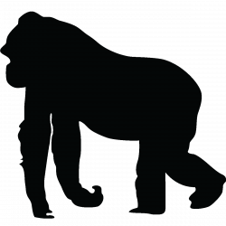 Gorilla Silhouette Ape Clip art - gorilla vector png ...