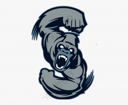 Gorilla Clipart Blue - Gorilla Cartoon Logo #312179 - Free ...