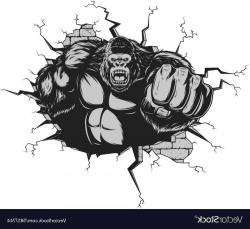 Unique Angry Silverback Gorilla Drawings Vector Images ...