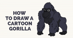 Gorilla clipart simple cartoon, Gorilla simple cartoon ...