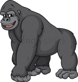 Happy Gorilla | Clipart Of Animals in 2019 | Clip art ...
