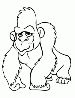 Best Gorilla Clipart Black and White #29870 - Clipartion.com