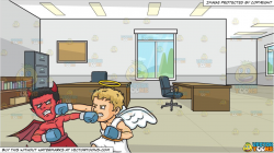 Good Versus Evil and Inside A Government Office Background