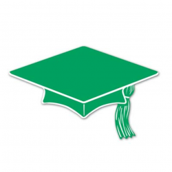 Green graduation hat clipart - Clipartix